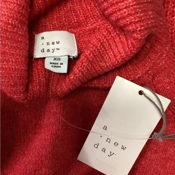 A New Day Women’s Pullover Turtleneck Sweater, Red, size XS - Picture 6 of 8